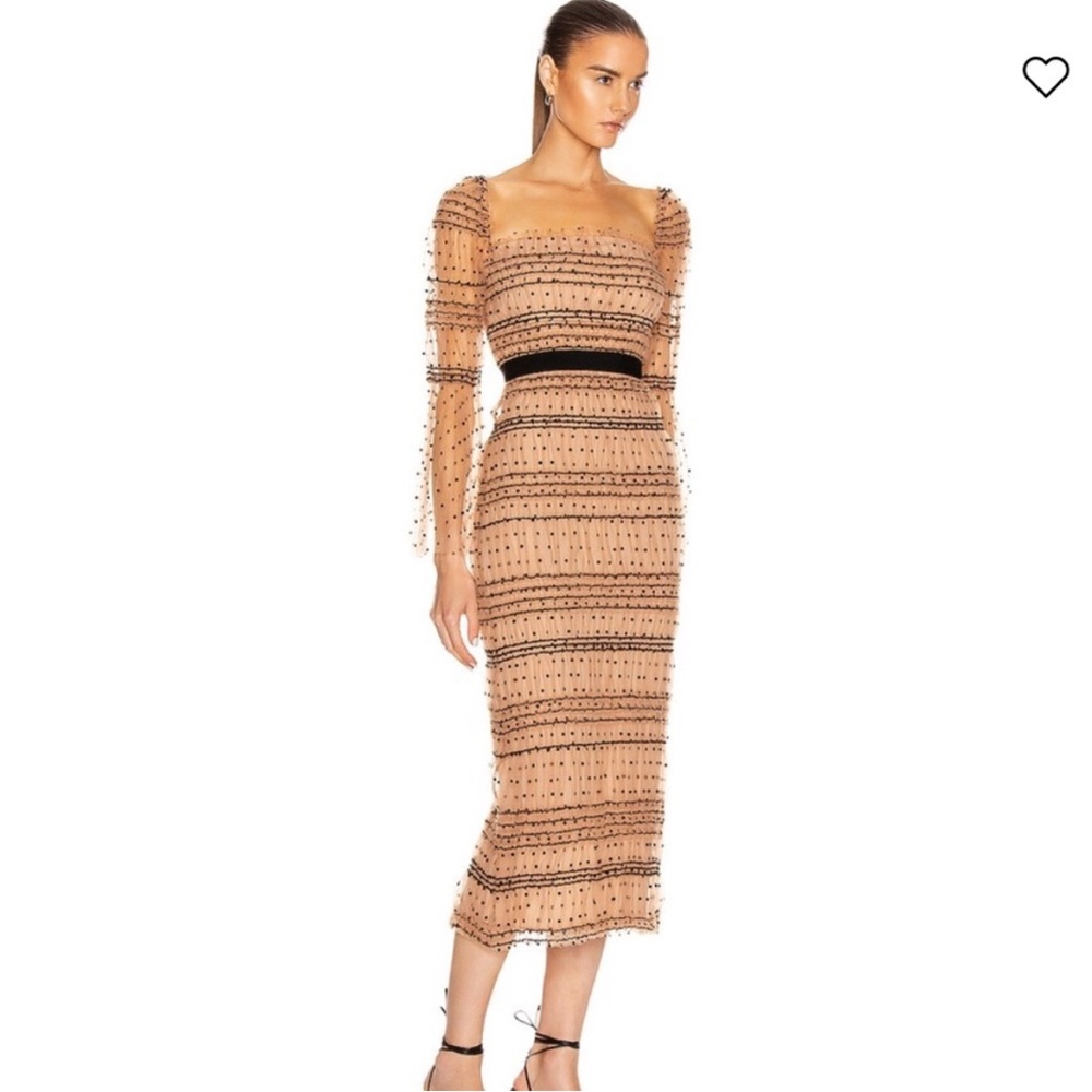 Self Portrait Polka Dot midi dress